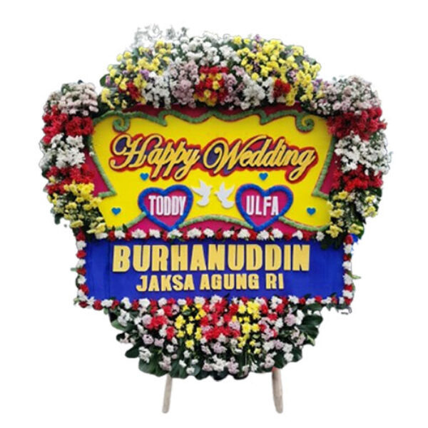 Bunga Papan Happy Wedding